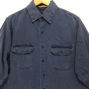 Bocomal Mens Navy Blue Flame Resistant FR Work Shirt NFPA 2112‎ Size Large